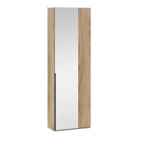 Шкаф угловой Порто 580 с 1 зеркальной дверью (Яблоня Беллуно, Графит)